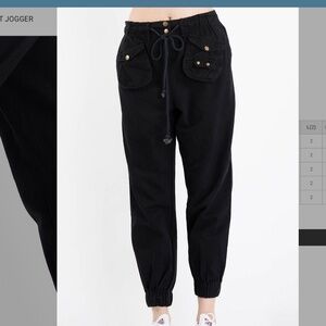 Blue Velvet Joggers Black